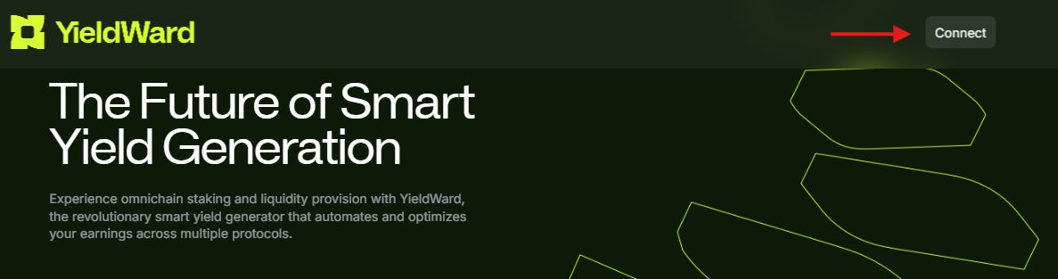 Connect your wallet in YieldWard